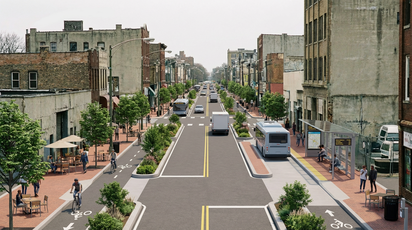 Red sports car in premium showroom after AI transformation